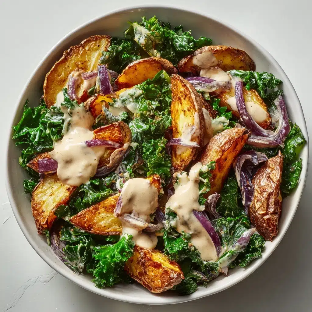 Spicy Potato Kale Bowls with Mustard Tahini Dressing Recipe - Recipe Image
