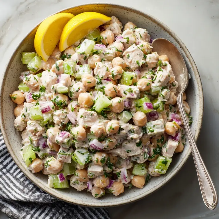 Healthy Tuna Garbanzo Bean Salad Recipe