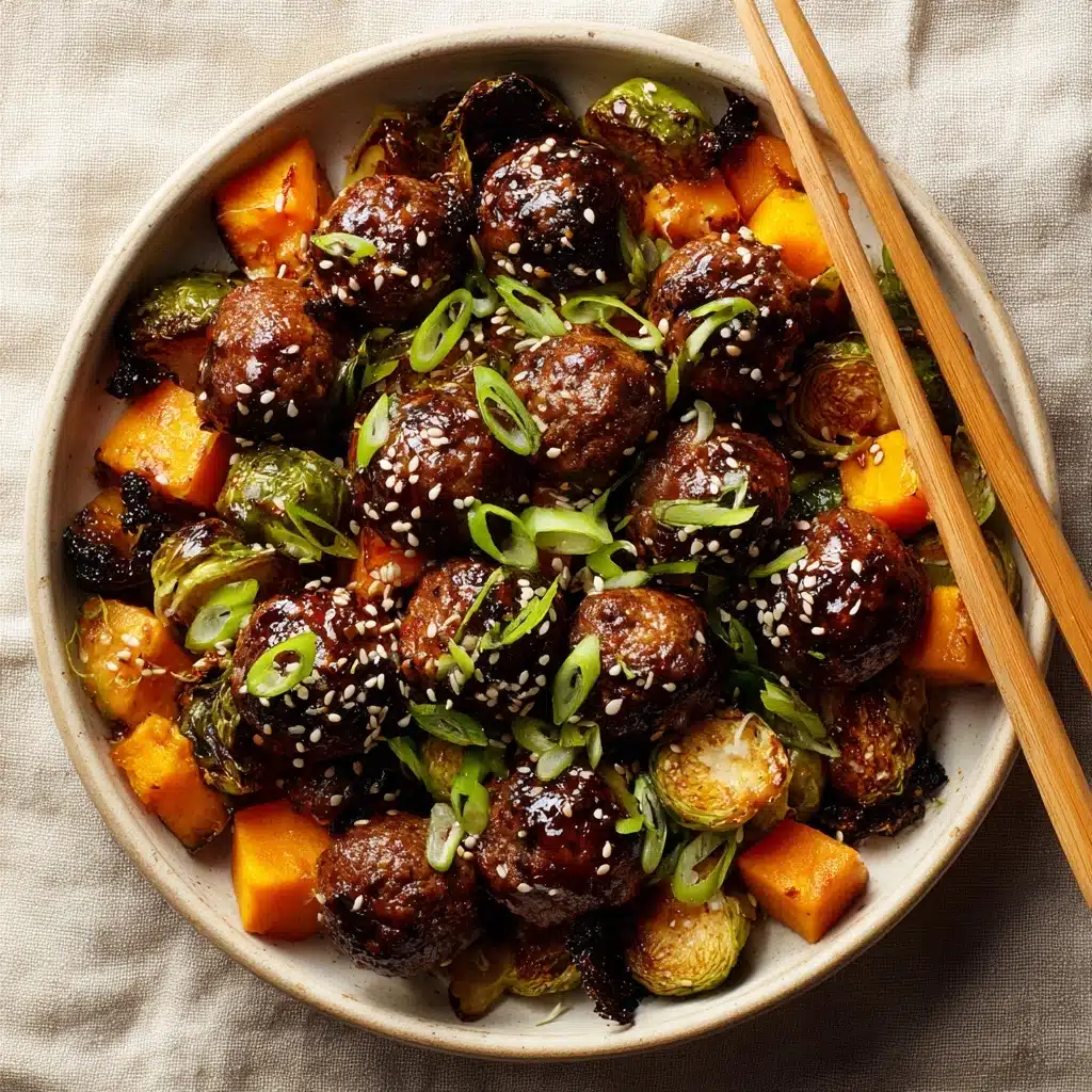Korean BBQ Meatballs and Vegetables Recipe - Recipe Image