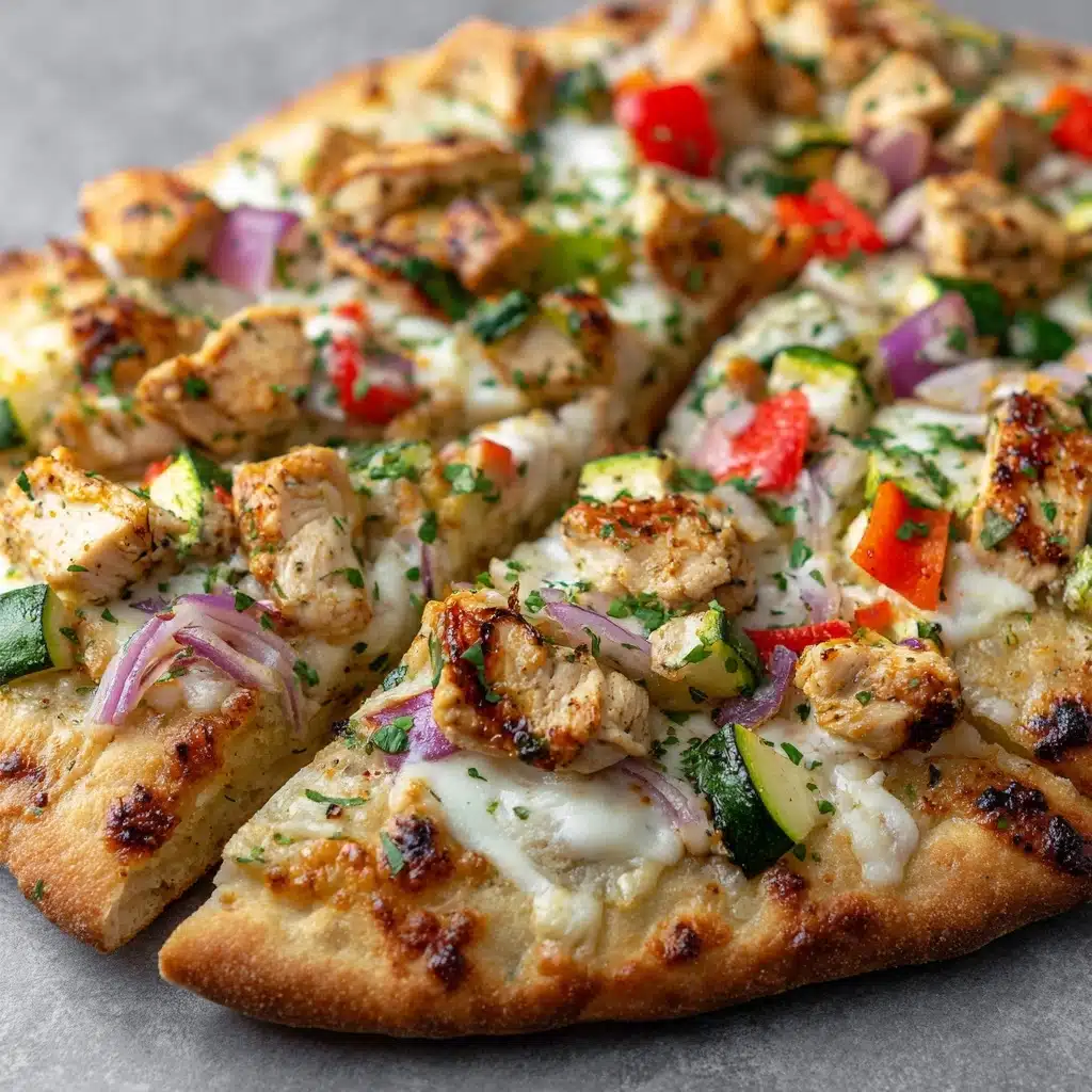 Tzatziki Chicken & Veggie Naan Pizza Recipe - Recipe Image