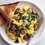 Mushroom-Spinach Scrambled Eggs Recipe
