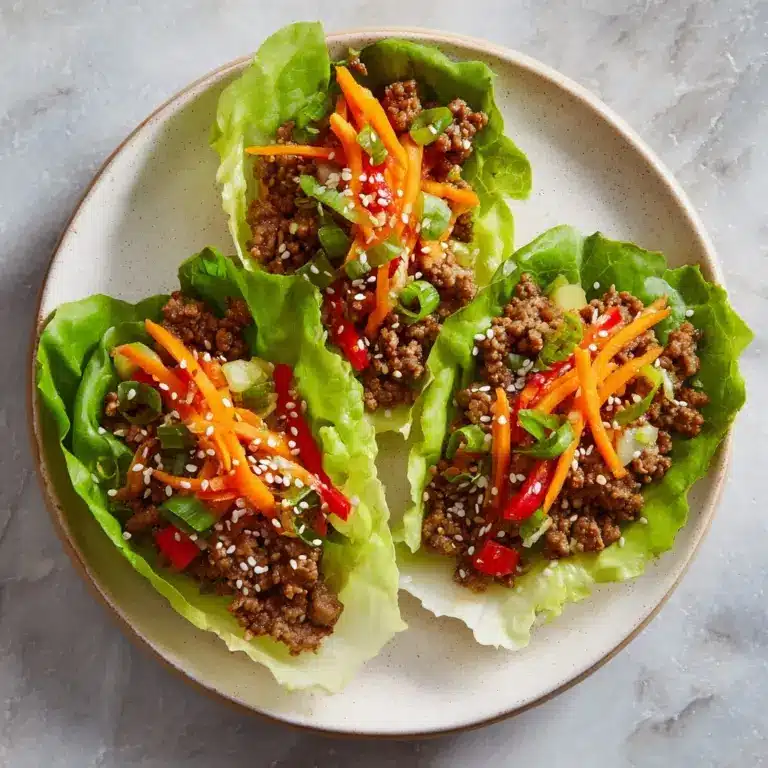 Asian Style Ground Beef Lettuce Wraps Recipe