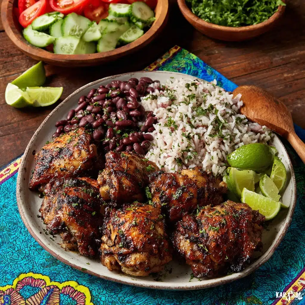 Jamaican Jerk Chicken with Rice and Peas Recipe - Recipe Image