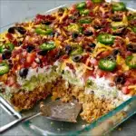 layered taco salad {in a cake pan} Recipe