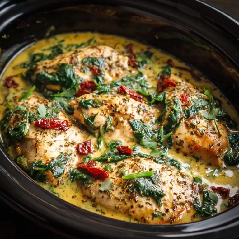 Slow Cooker Creamy Tuscan Chicken Recipe