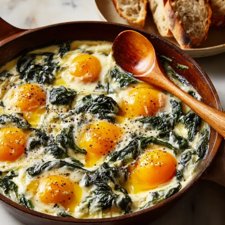 Baked Eggs Florentine Recipe