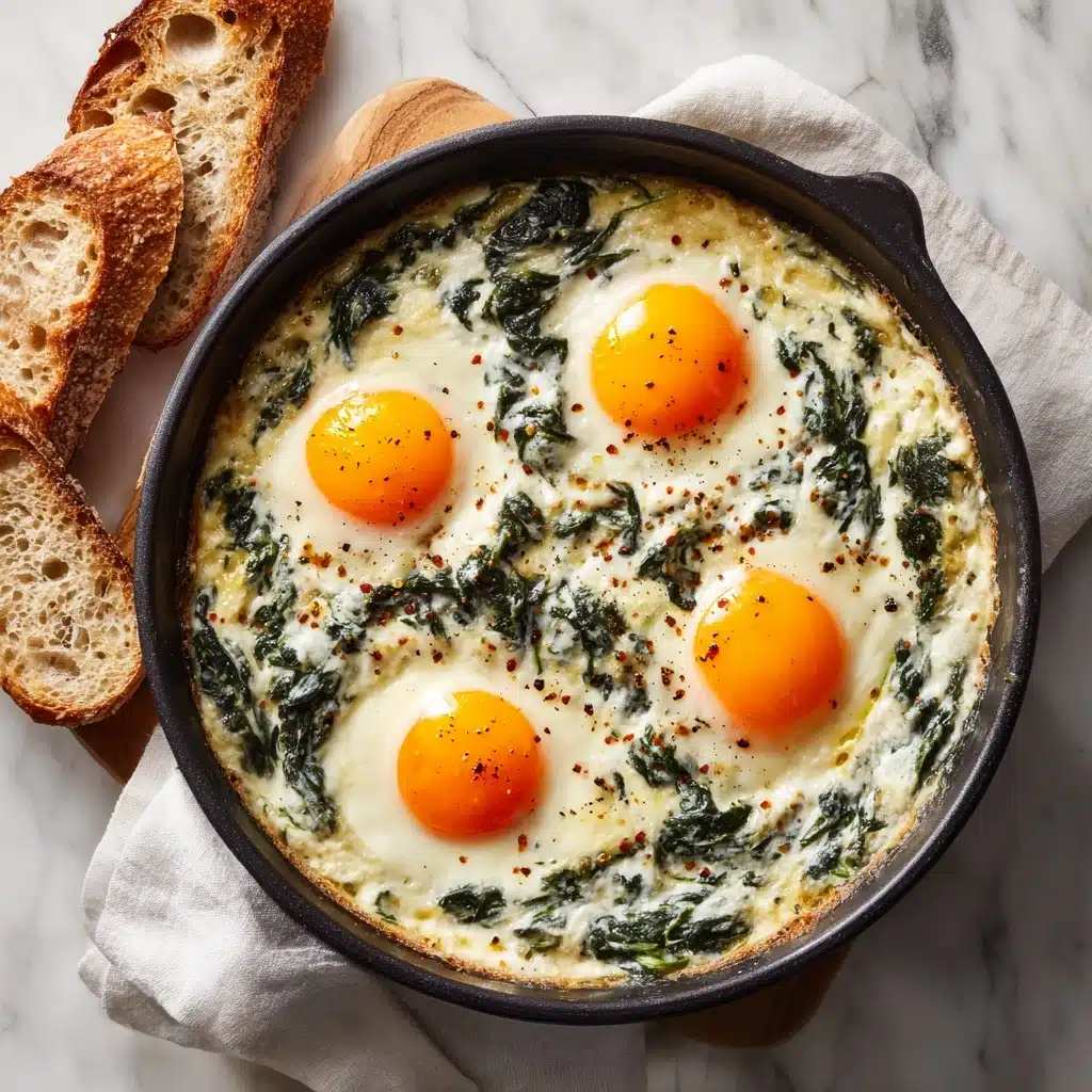 Baked Eggs Florentine Recipe - Recipe Image