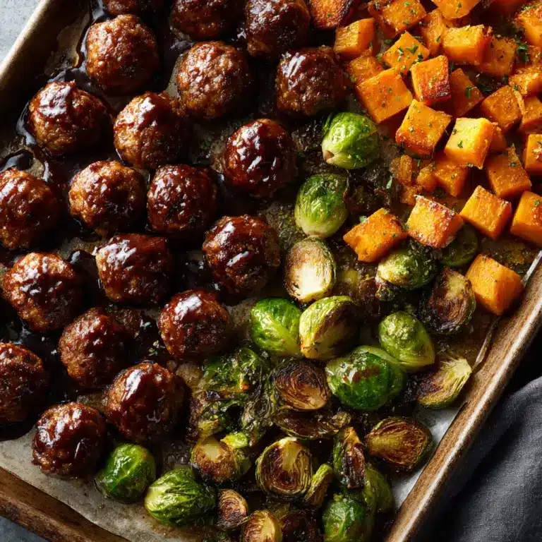 Korean BBQ Meatballs and Vegetables Recipe