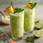 Pineapple Coconut Virgin Mojito Float Recipe