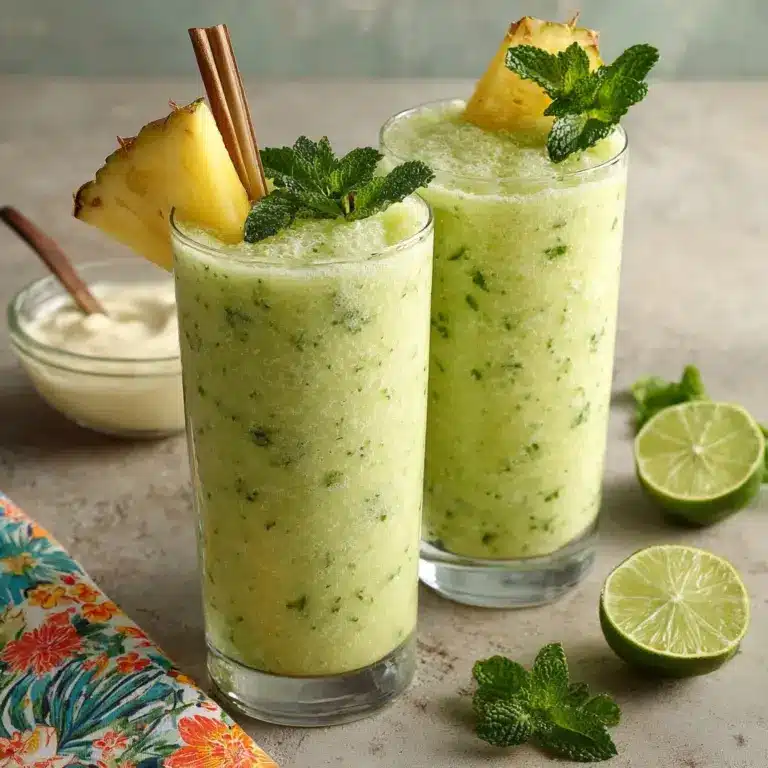 Pineapple Coconut Virgin Mojito Float Recipe