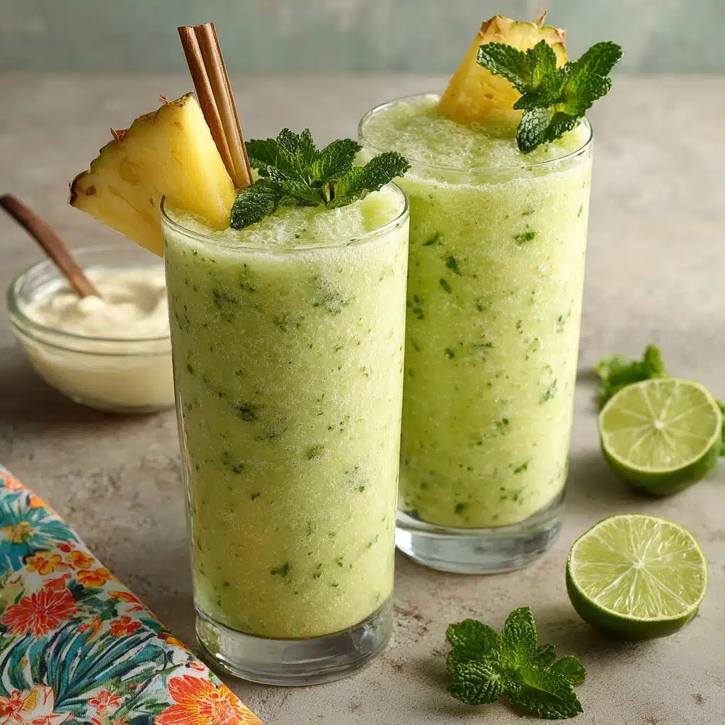 Pineapple Coconut Virgin Mojito Float Recipe - Recipe Image