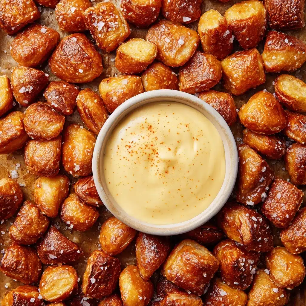 Soft Pretzel Bites with Vegan Cheese Sauce Recipe - Recipe Image