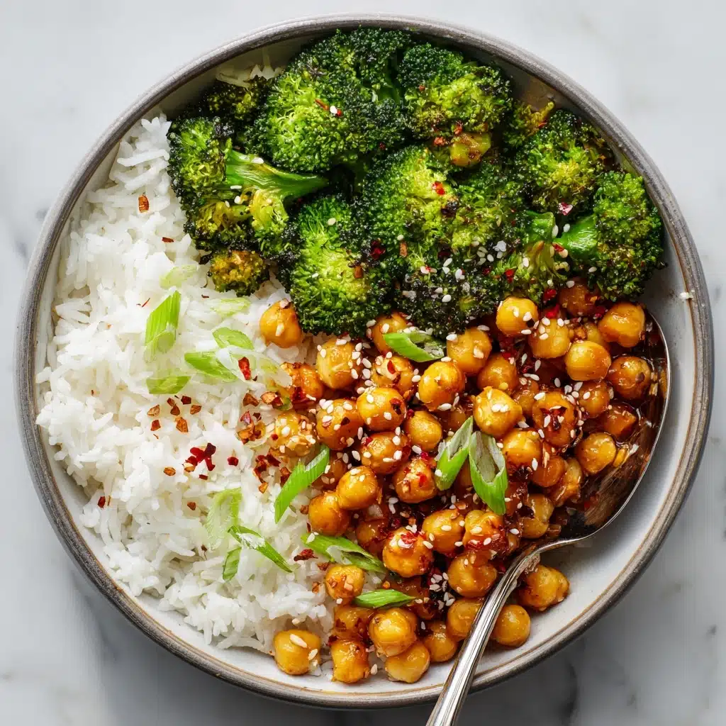 Vegan Sticky Sesame Chickpeas Recipe - Recipe Image