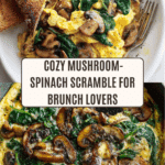 Mushroom-Spinach Scrambled Eggs Recipe