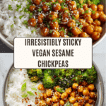 Vegan Sticky Sesame Chickpeas Recipe