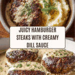 Hamburger Steaks in Creamy Dill SauceIngredients Recipe