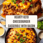 Keto Cheeseburger Casserole with Bacon Recipe