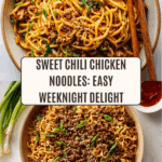 Ground Chicken Sweet Chili Noodles Recipe