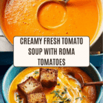 Fresh Tomato Soup with Roma Tomatoes Recipe