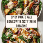 Spicy Potato Kale Bowls with Mustard Tahini Dressing Recipe