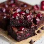 Roasted Chocolate Cherry Brownies Recipe