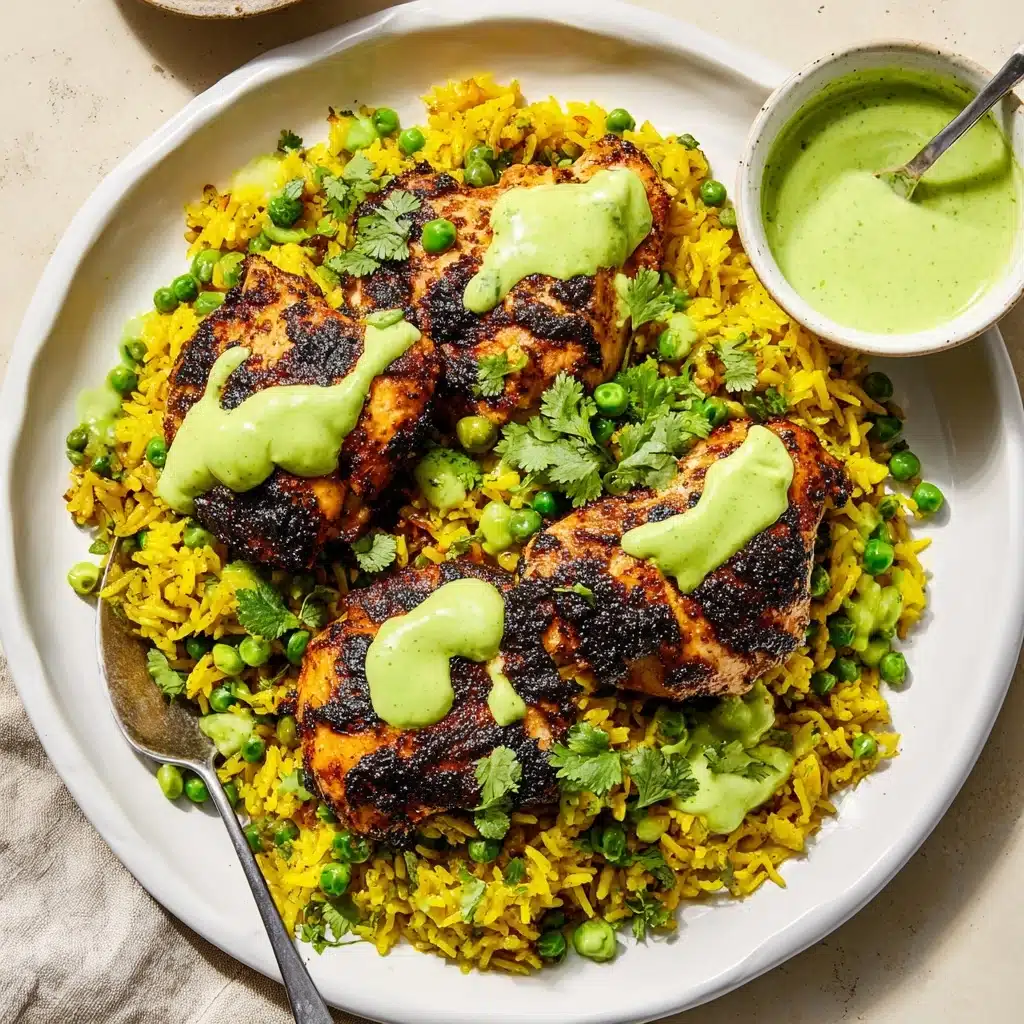 Peruvian Chicken and Rice with Green Sauce Recipe - Recipe Image