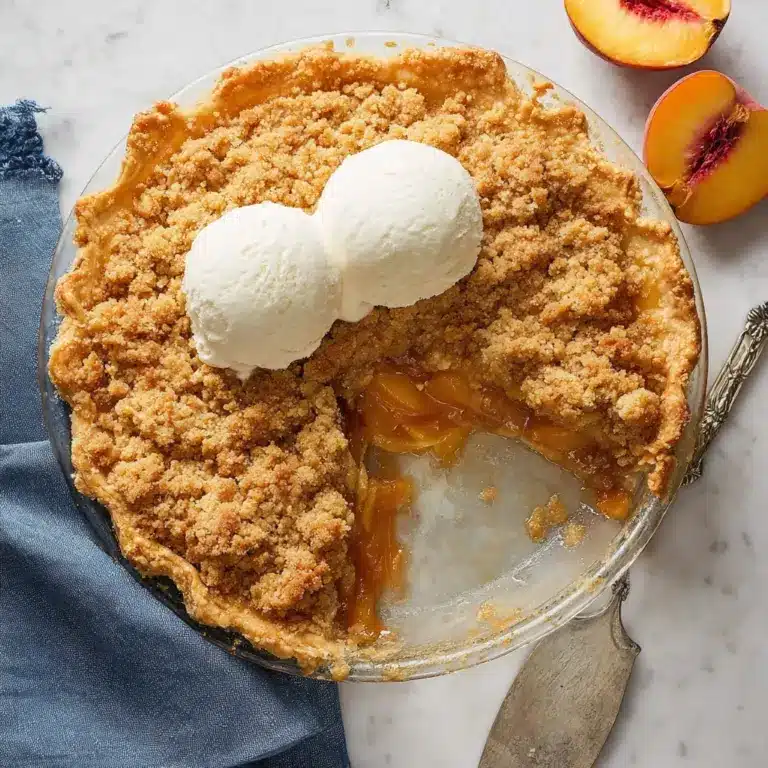 Classic Peach Crumble Pie Recipe