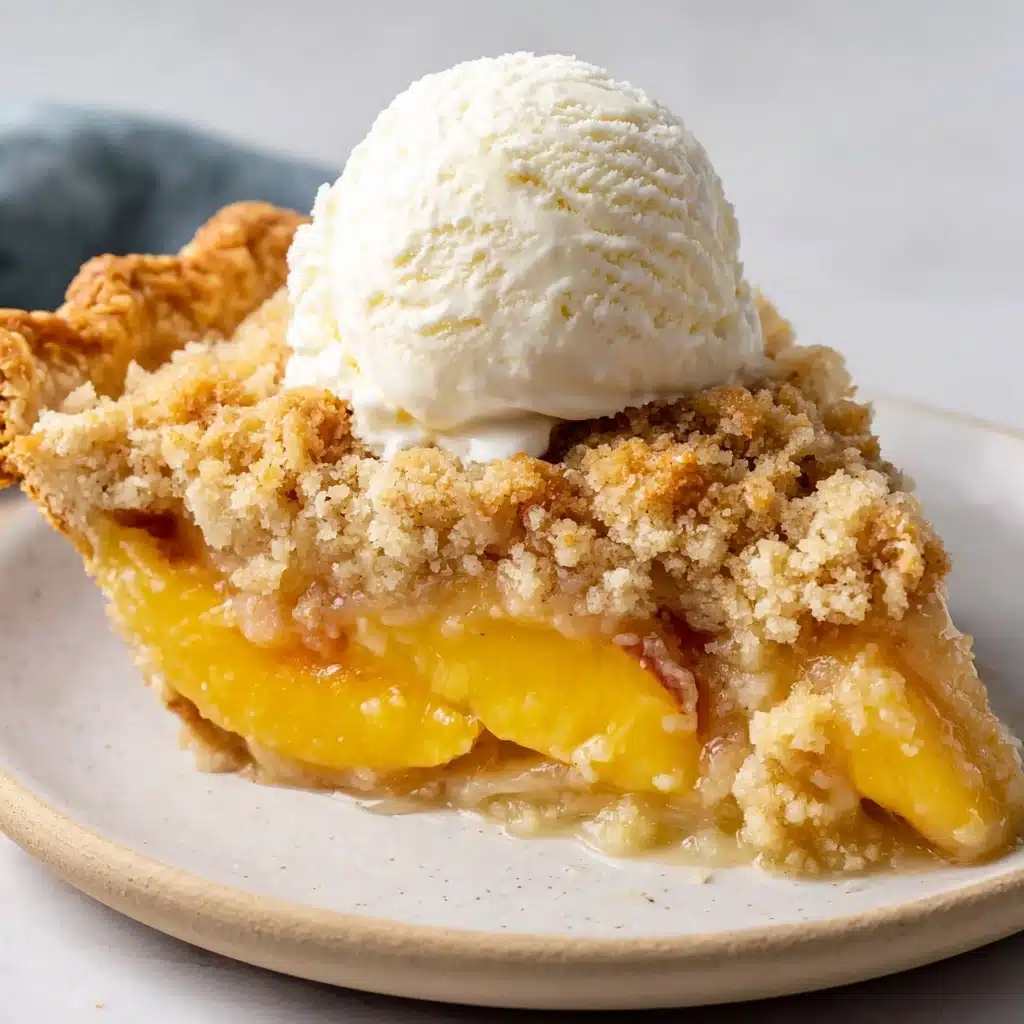 Classic Peach Crumble Pie Recipe - Recipe Image