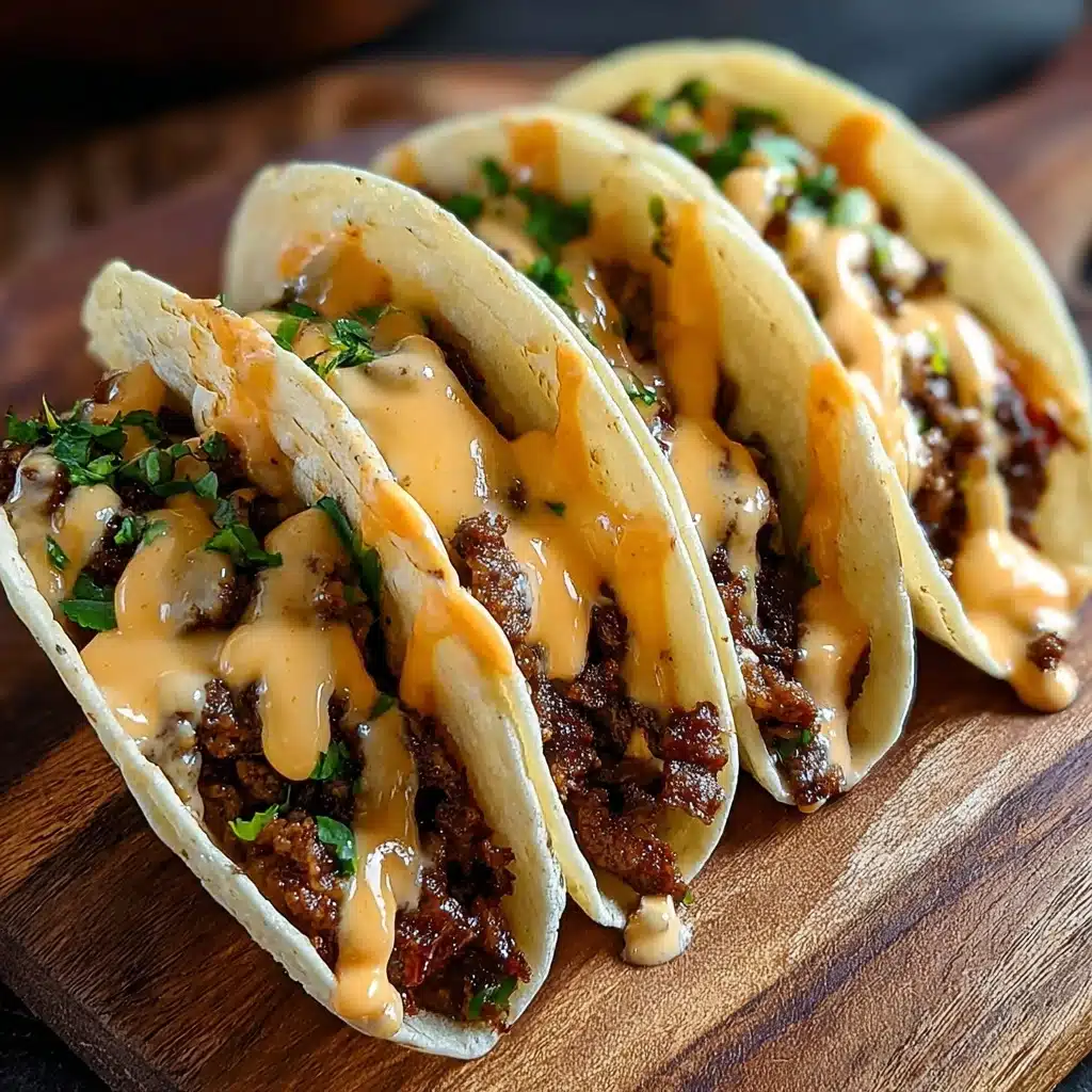 Garlic Butter Honey BBQ Beef Tacos Recipe - Recipe Image