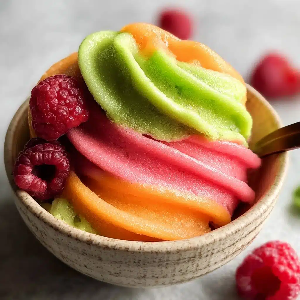 Homemade Rainbow Sherbet Recipe - Recipe Image