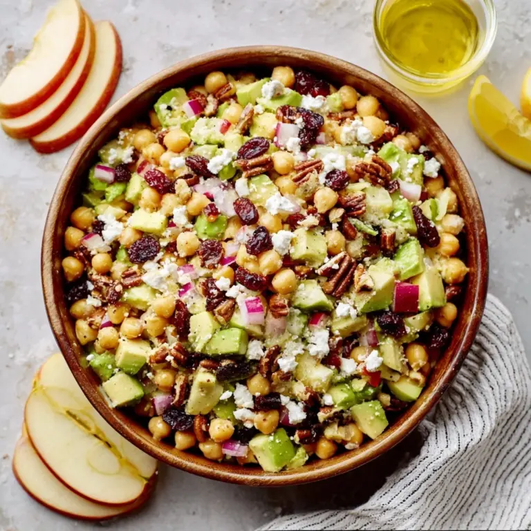 Feta & Cranberry Chickpeas with Lemon Vinaigrette Recipe