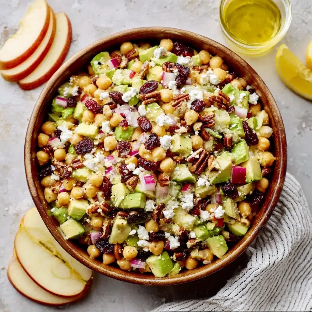 Feta & Cranberry Chickpeas with Lemon Vinaigrette Recipe
