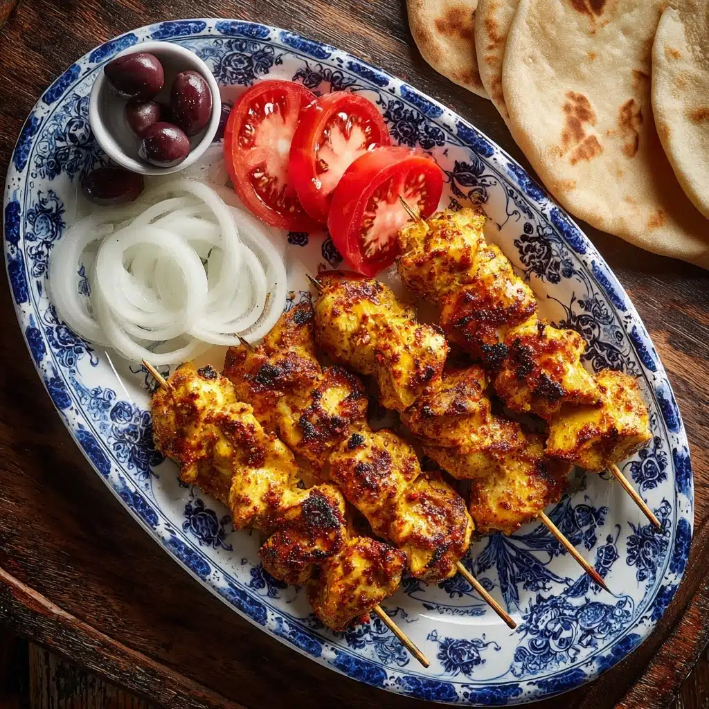 Greek Chicken Souvlaki Recipe with Tzatziki Recipe - Recipe Image