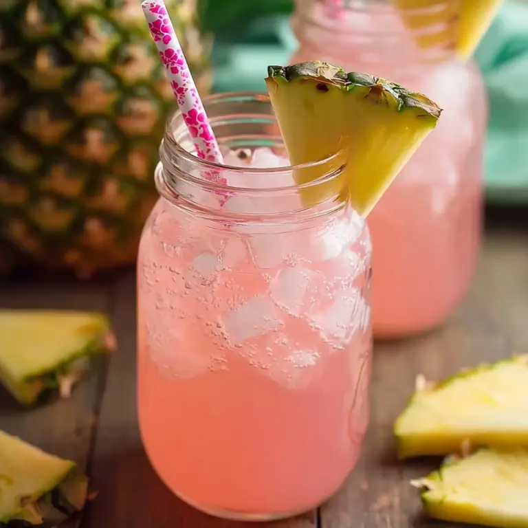 Pineapple Pink Lemonade Party Drink Recipe
