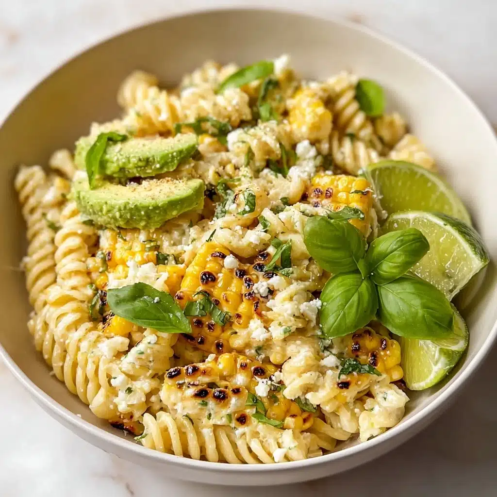 Creamy Street Corn Pasta Salad Recipe - Recipe Image
