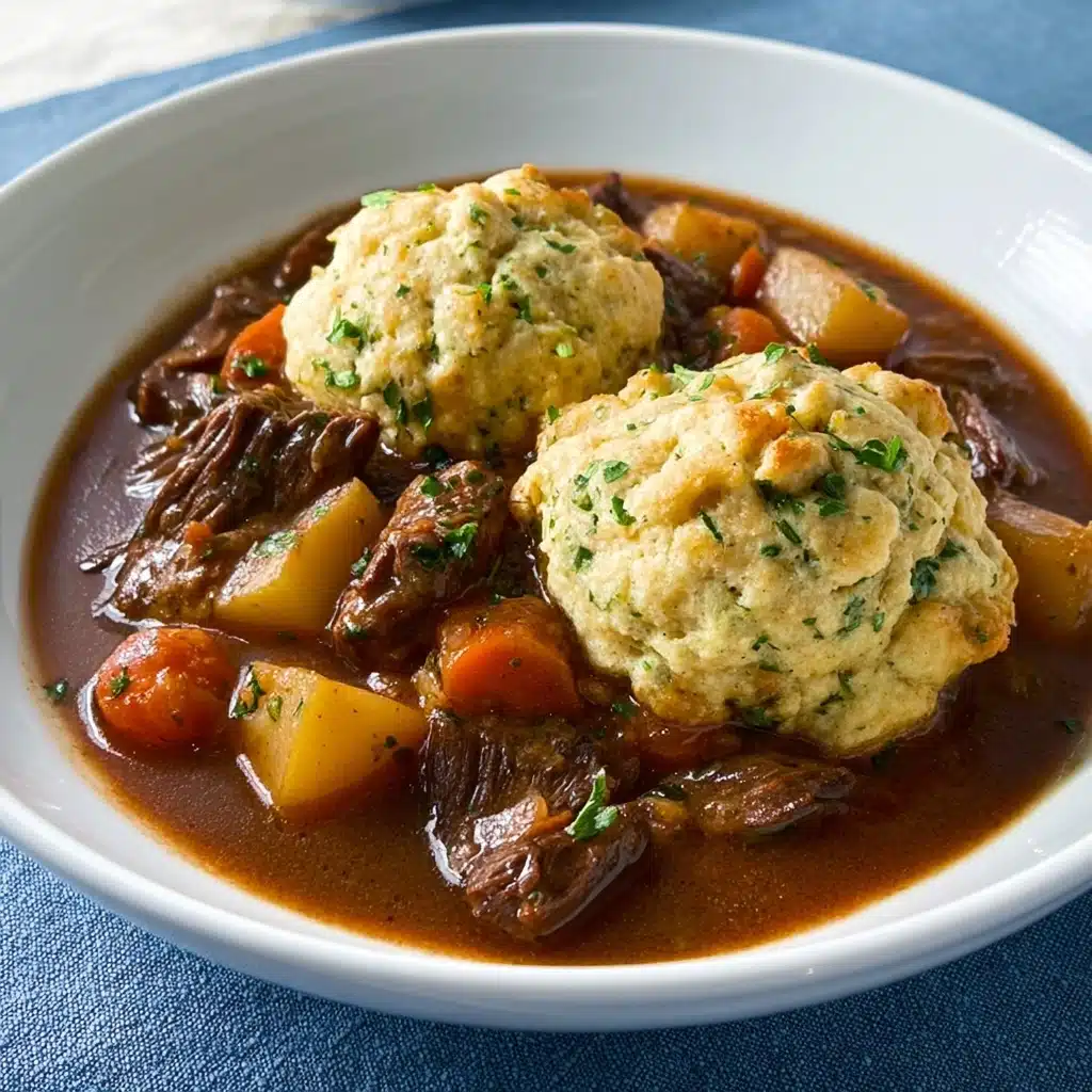 Tasty Beef Stew and Dumplings Recipe - Recipe Image