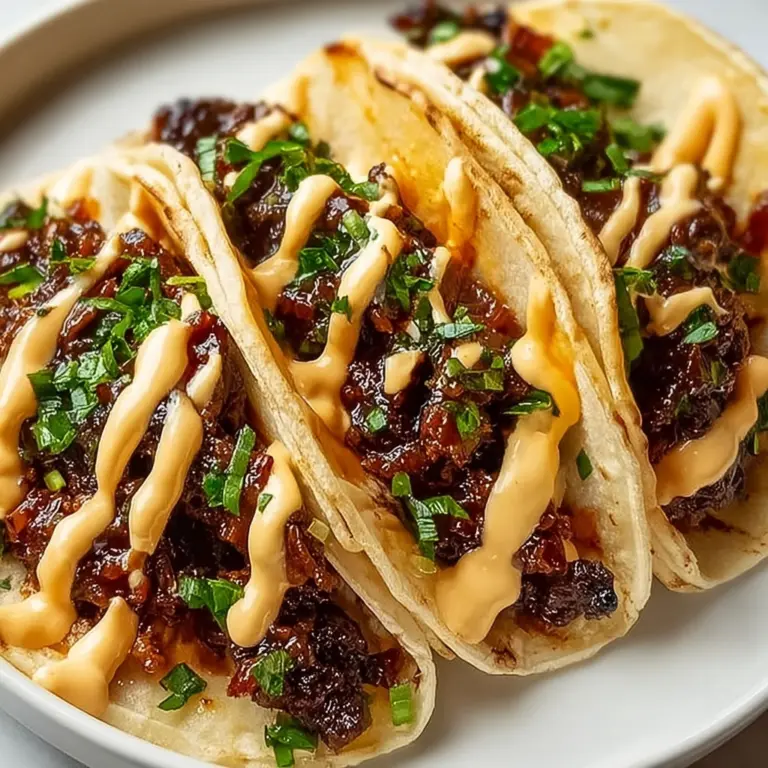 Garlic Butter Honey BBQ Beef Tacos Recipe
