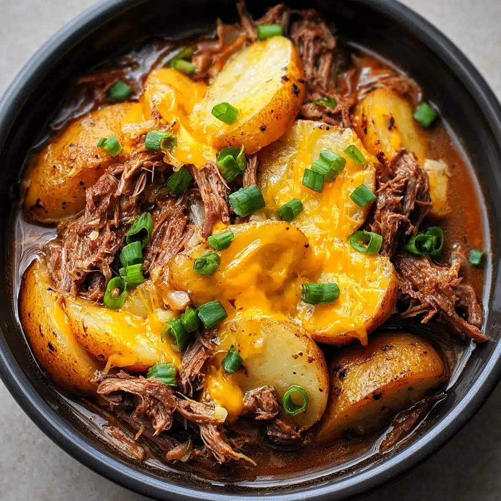 Crockpot Loaded Steak and Potato Bake Recipe