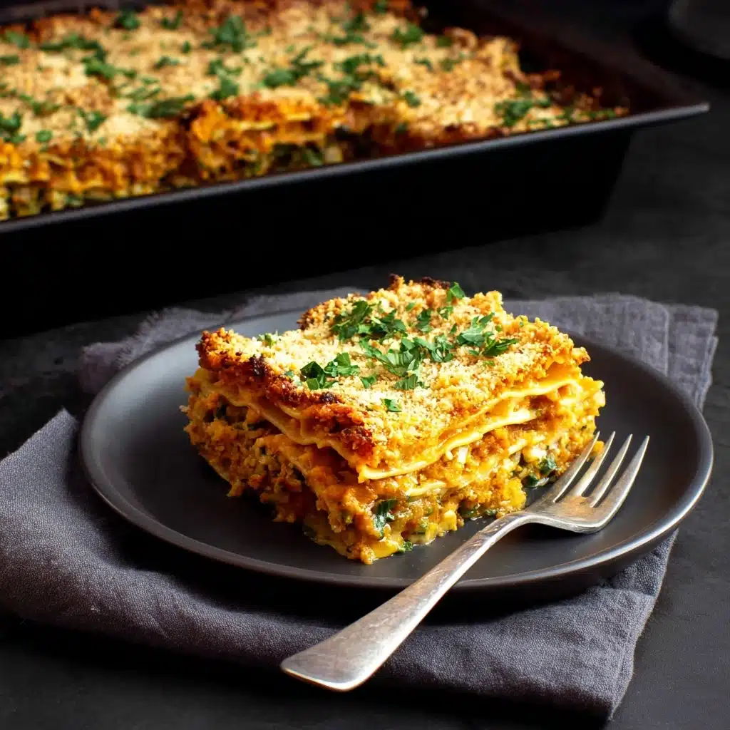 Vegan Pumpkin Spinach Lasagna Recipe - Recipe Image