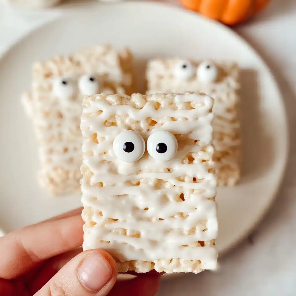 Mummy Rice Krispies for Halloween (Healthier, Sugar Free) Recipe - Recipe Image