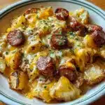Cheesy Ranch Potatoes and Smoked Sausage Recipe