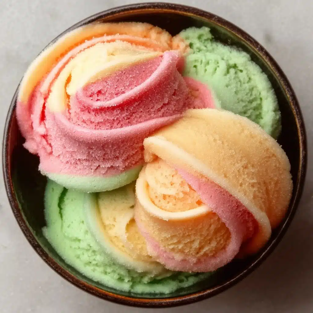 Homemade Rainbow Sherbet Recipe