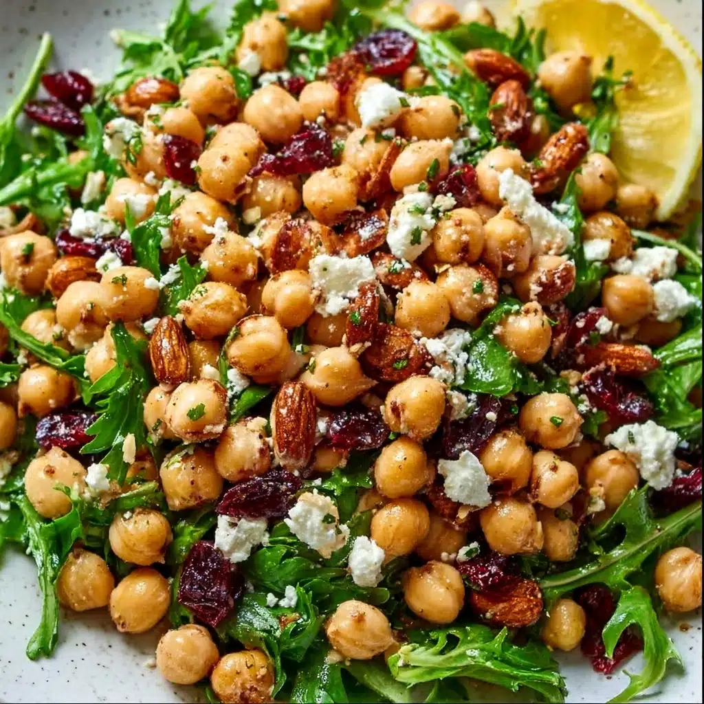 Feta & Cranberry Chickpeas with Lemon Vinaigrette Recipe - Recipe Image
