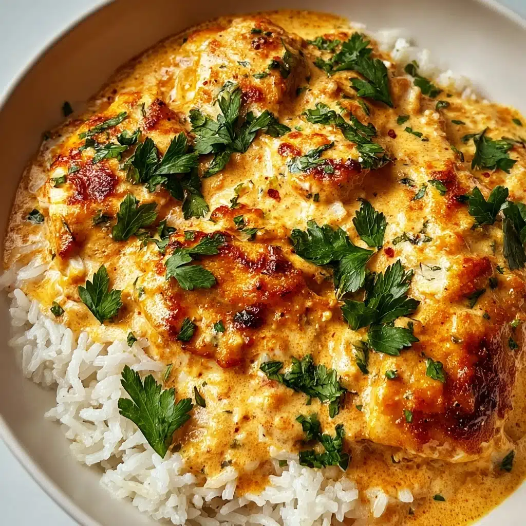 Creamy Smothered Chicken and Rice Recipe - Recipe Image