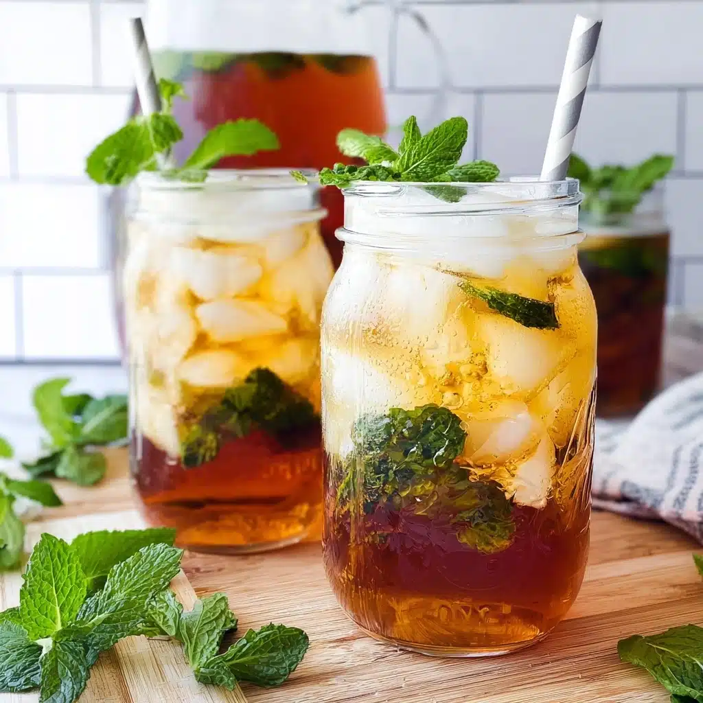 Simple Honey Mint Green Iced Tea Recipe - Recipe Image
