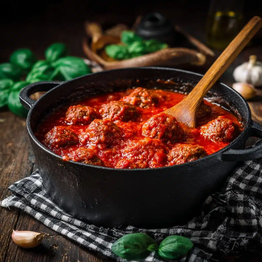 Sunday Sauce and Meatballs Recipe - Recipe Image