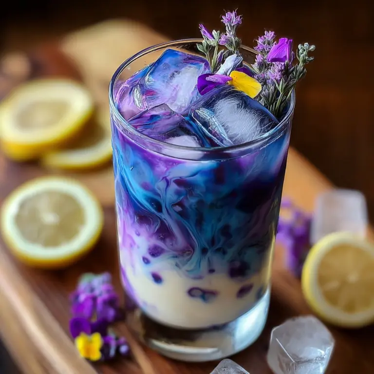 Create a Beautiful Iced Butterfly Pea Flower Tea Latte Recipe
