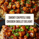 Smoky Chipotle BBQ Chicken and Rice Skillet Recipe