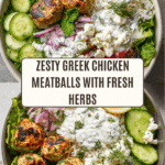 Greek Chicken Meatballs Recipe