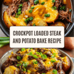 Crockpot Loaded Steak and Potato Bake Recipe